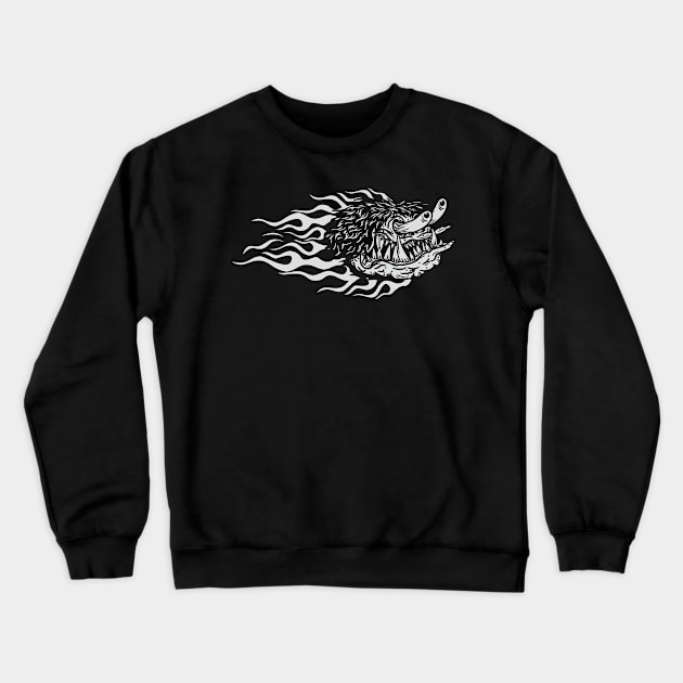 Monster in flames Crewneck Sweatshirt by Controlx